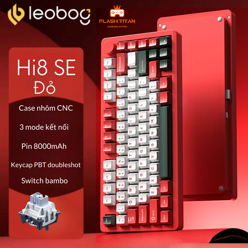 Bàn phím cơ không dây Leobog Hi8 SE - Vỏ nhôm CNC - Hỗ trợ 3 mode kết nối - LED RGB mạch xuôi -  Có app | BigBuy360 - bigbuy360.vn