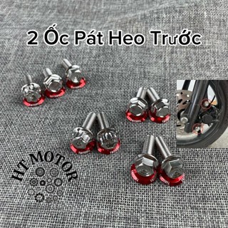  COMBO 2 ỐC SALAYA PÁT HEO DẦU TRƯỚC KÈM LÔNG ĐỀN ĐỎ- INOX 304 