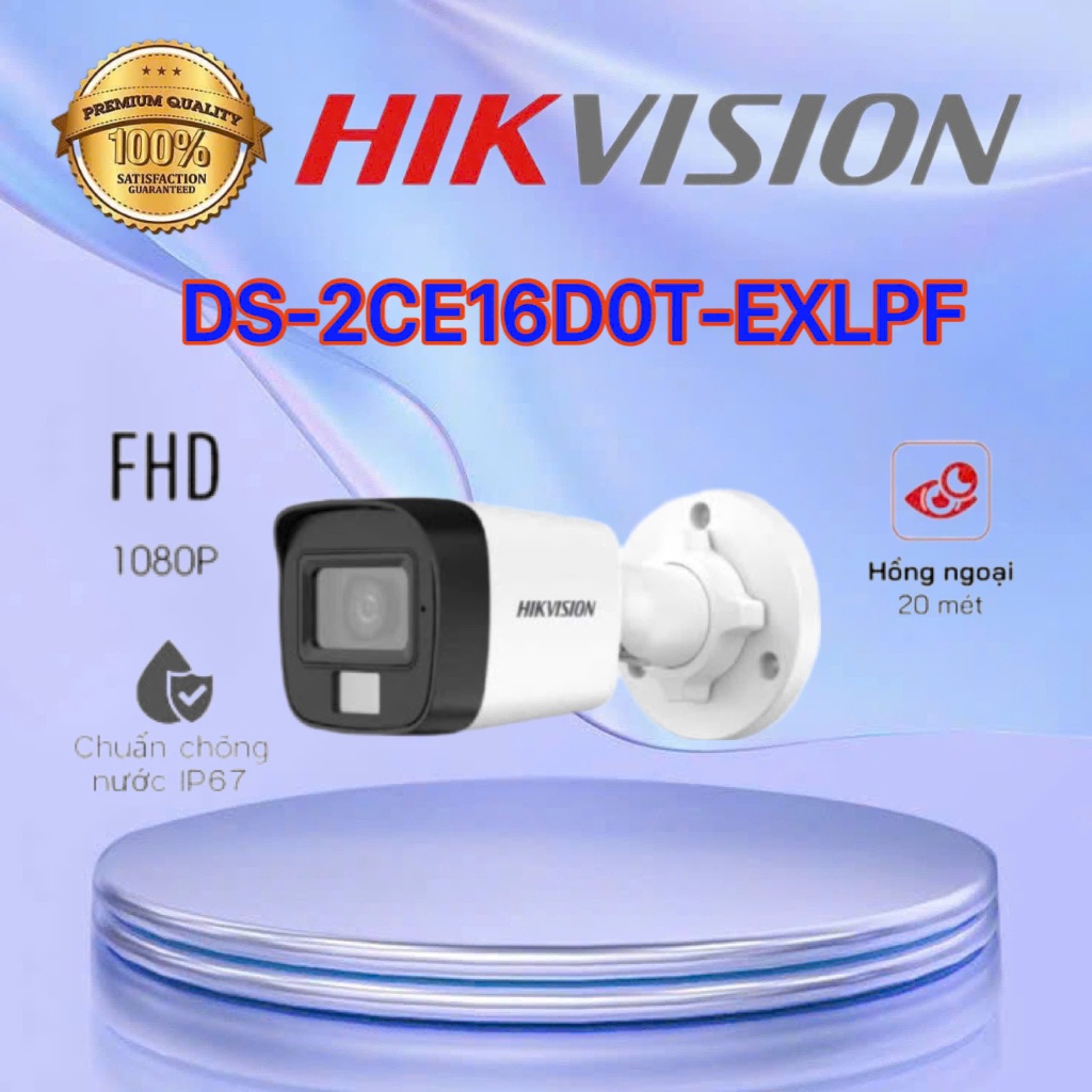 Camera HDTVI 2MP Dual Light HIKVISION DS-2CE16D0T-EXLPF