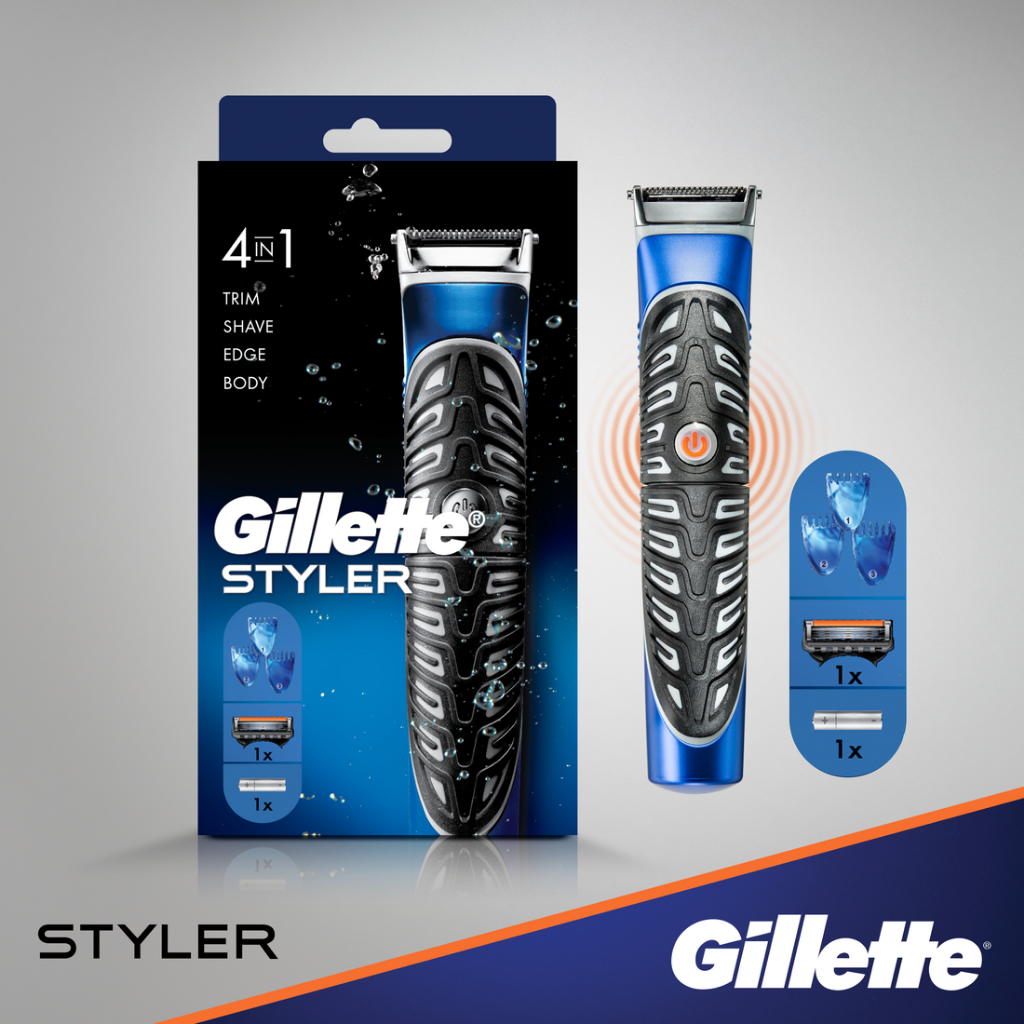 Máy Cạo Đa Năng GILLETTE Styler 4in1 Cạo Sát - Định Hình - Tỉa Đều Chính Xác - Chăm Sóc Toàn Diện Cho Phái Mạnh