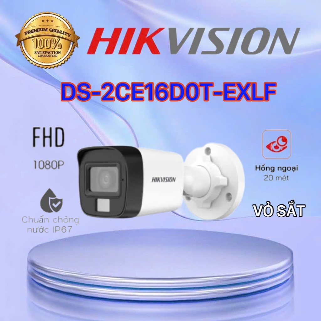 Camera HDTVI 2MP Dual Light HIKVISION DS-2CE16D0T-EXLF