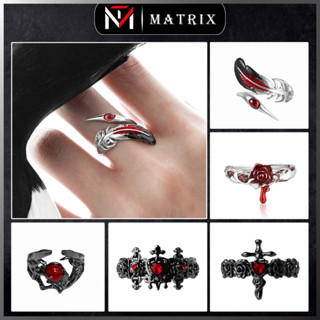 Nhẫn Chrome Heart Phong Cách Retro - Phụ Kiện Nam Nữ Màu Bạc Không Gỉ Style Unisex - Nhẫn Nam Titan Street Style Matrix