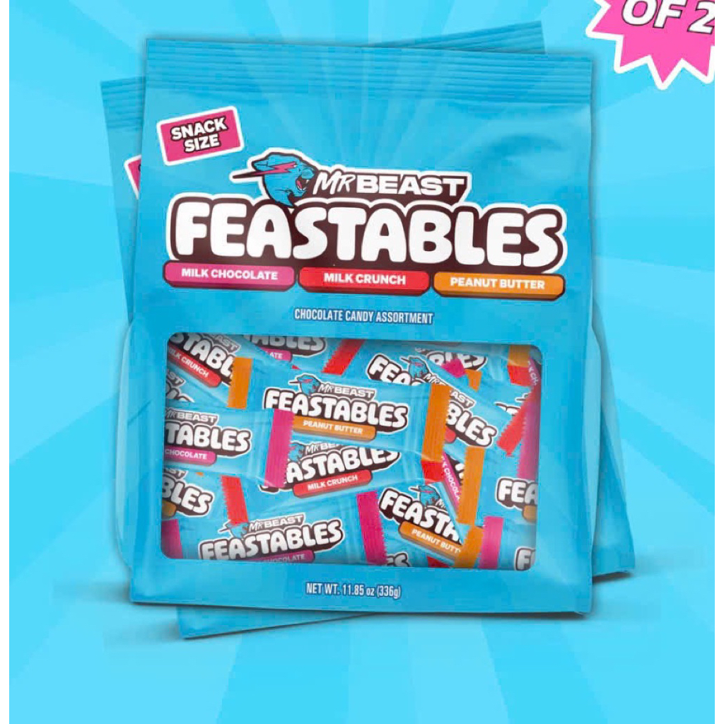 🍫 Kẹo Socola MrBeast Feastables – Snack Size Mix 336g
