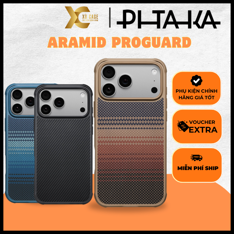 [CHÍNH HÃNG] Ốp PITAKA Sunset/ Moonrise/ Black ProGuard Case Bản Full Viền – Siêu Phẩm Từ Sợi Aramid