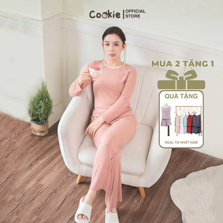  Set Đồ Nữ COOKIE Bộ Mommy Dài Tay Cổ Tròn Thu Đông Size S M L XL 2025 