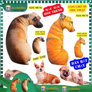   MUA LÀ CÓ QUÀ  GẤU BÔNG CON CHÓ 3D LIẾC SIÊU HOT HIT MẪU MỚI ĐỘC LẠ - thú bông đồ chơi doll toys 