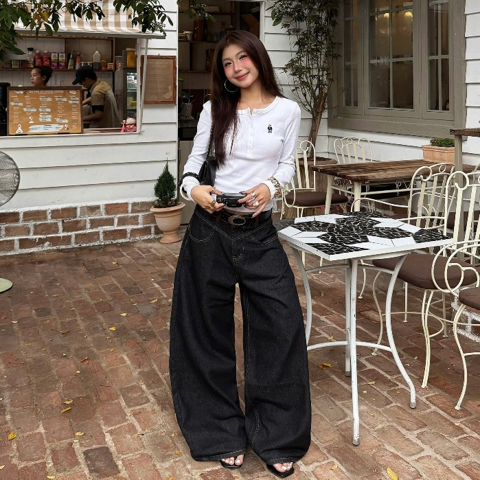 AB HOUSE - Quần jeans ống suông thêu túi HEINO thời trang nam nữ