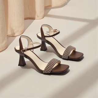 Giày Sandal Nữ Cao Gót 7cm Phối Màu Pixie X958