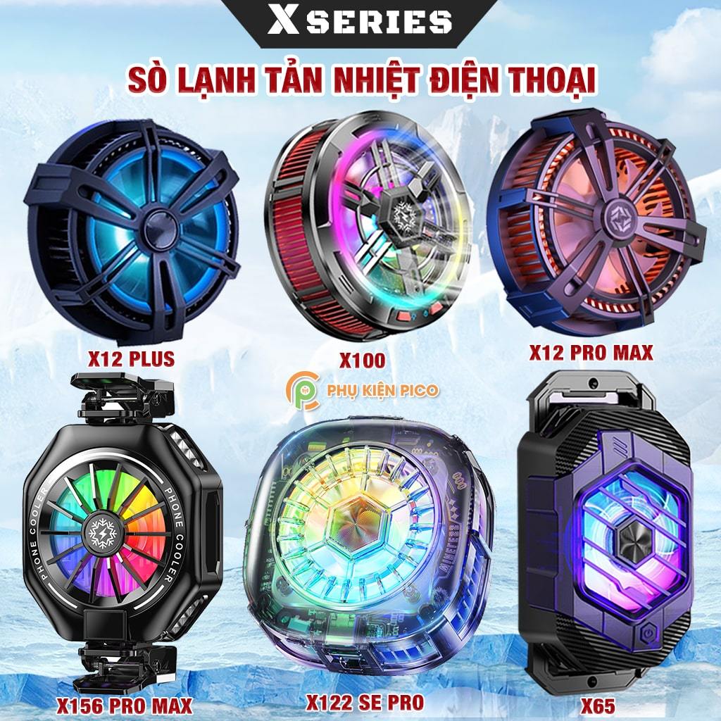 Quạt tản nhiệt điện thoại sò lạnh cao cấp X12 Plus / X65 / X12 Pro Max / X15 Pro Max / X100 / X29