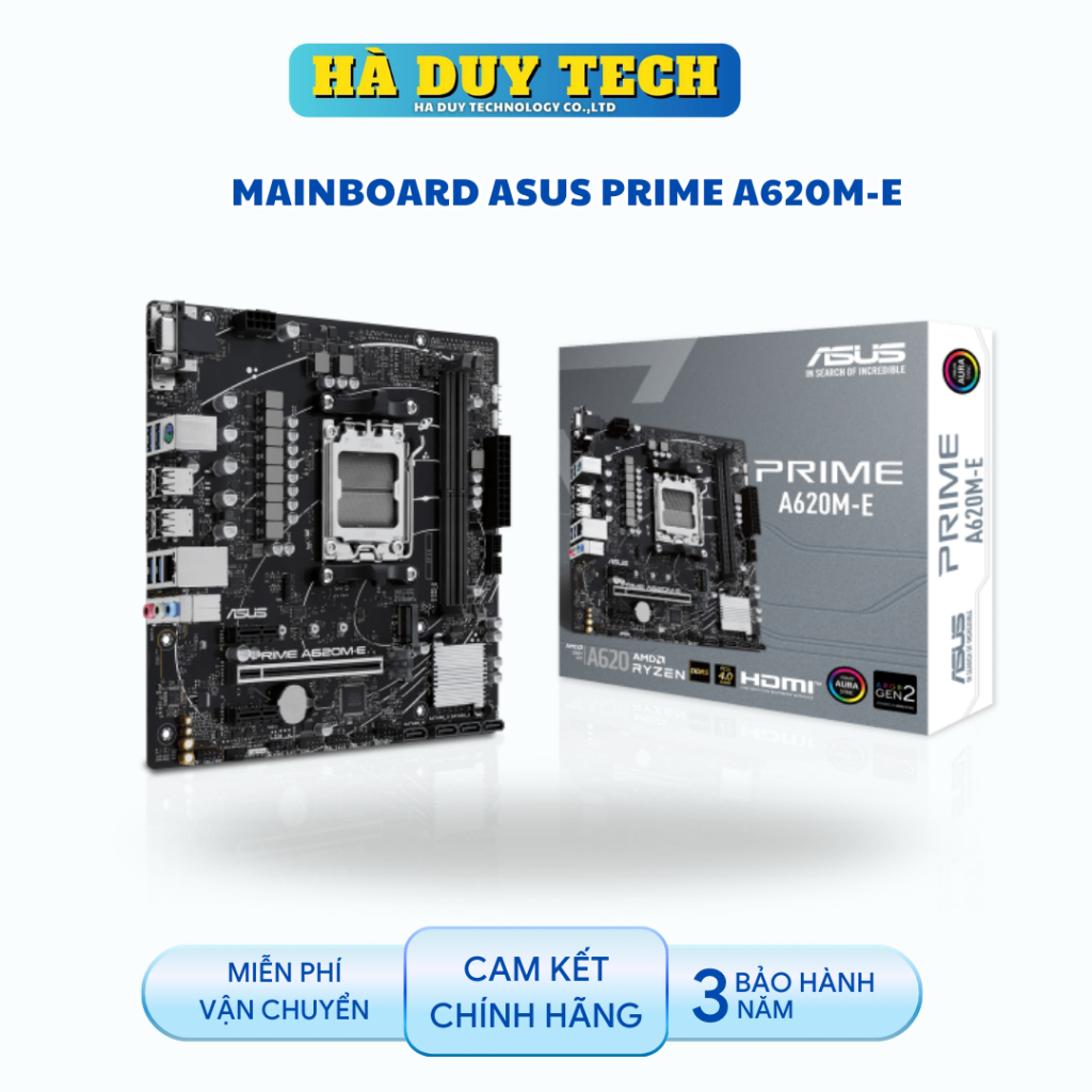 MAINBOARD ASUS PRIME A620M-E - Cam Kết Chính Hãng - BH 36T - Ha Duy Tech