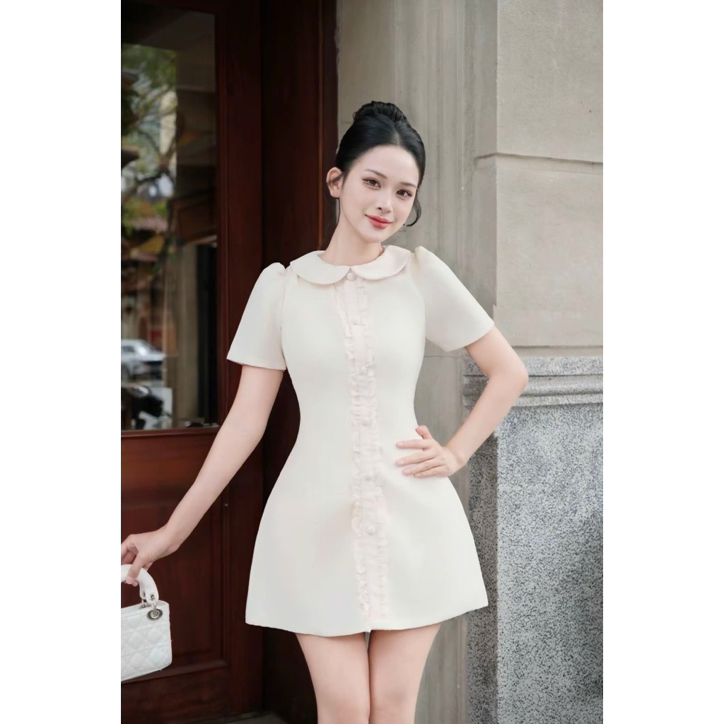 N09 : VÁY CHÉO Ý ÉP MÙNG FORM CHỮ A CỰC TÔN DÁNG THIẾT KẾ CAO CẤP