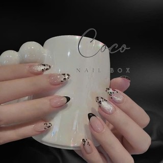 NailBox thiết kế C264 nail thạch trà fench mắt mèo vẽ beo CocoNailbox