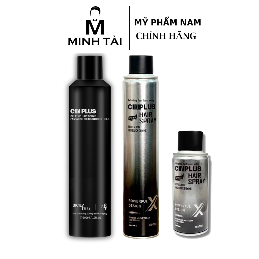 Gôm xịt tóc SICILY CINPLUS Hair Spray giữ nếp tạo kiểu nam nữ