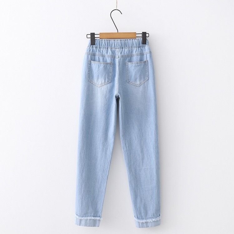 Quần jeans hình mèo cho bé gái BEESHOP D24029