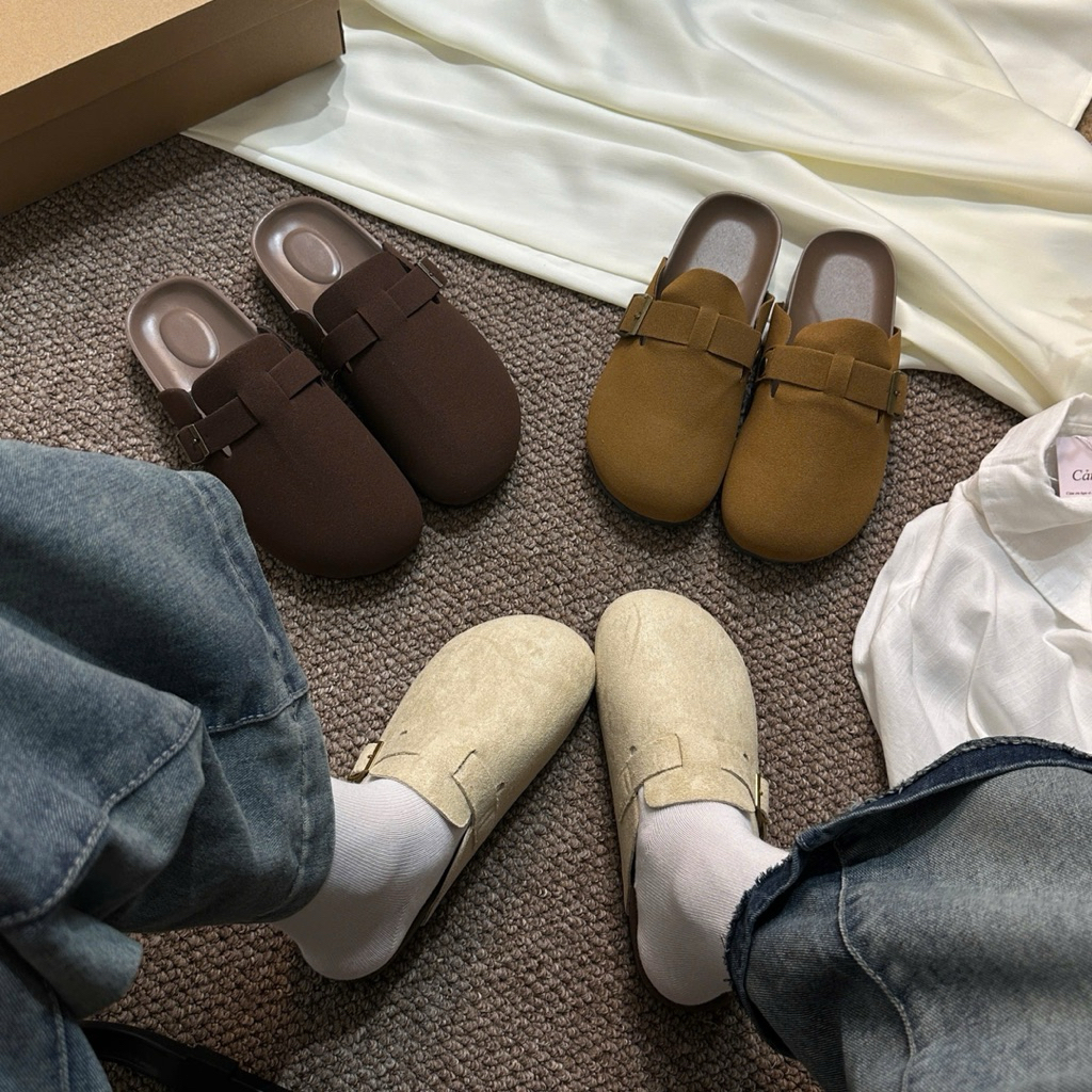 Sục nữ da lộn đế cao 3cm khóa vắt ngang T924 mã 15006