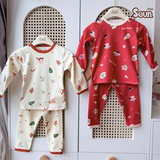 | SEUNKIDS | Bộ dài tay giữ nhiệt thu đông cho bé trai bé gái bộ đồ cho bé