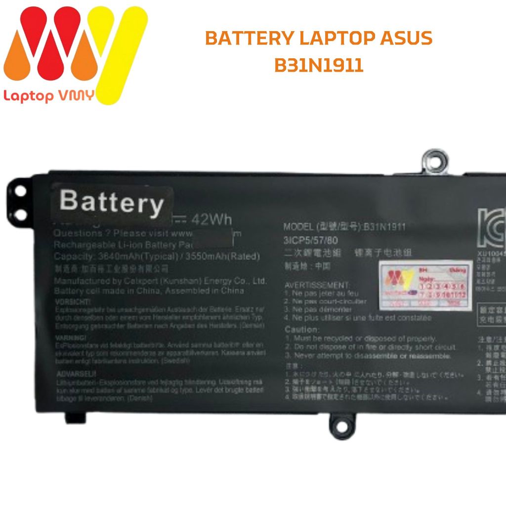 Pin laptop Asus VivoBook 15 X1502ZA, C31N1911, B31N1911