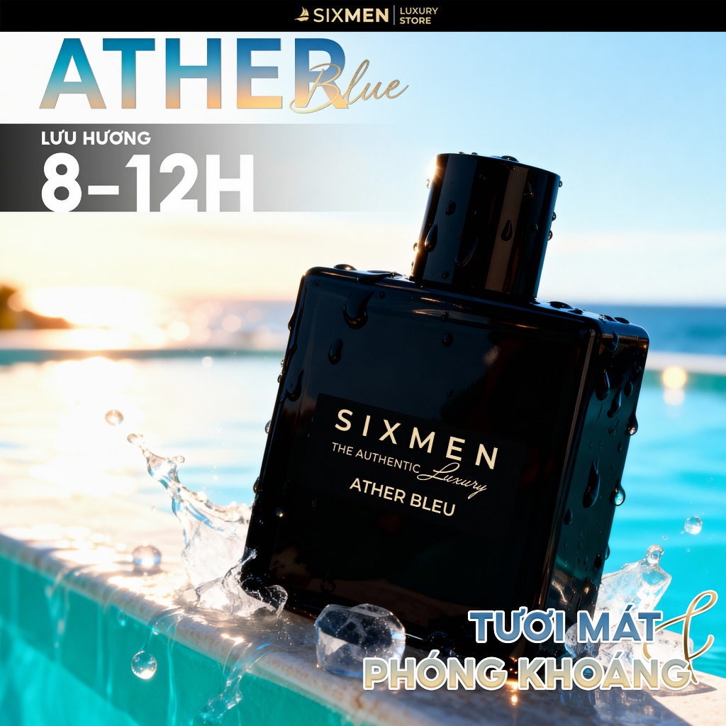 Nước hoa cao cấp SIXMEN ATHER BLEU - Đẳng cấp & Sang Trọng - (10ml - 50ml)
