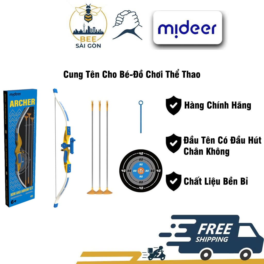 Cung Tên Cho Bé Mideer Đồ Chơi Thể Thao Chất Liệu Bền Bỉ, Đầu Tên An Toàn
