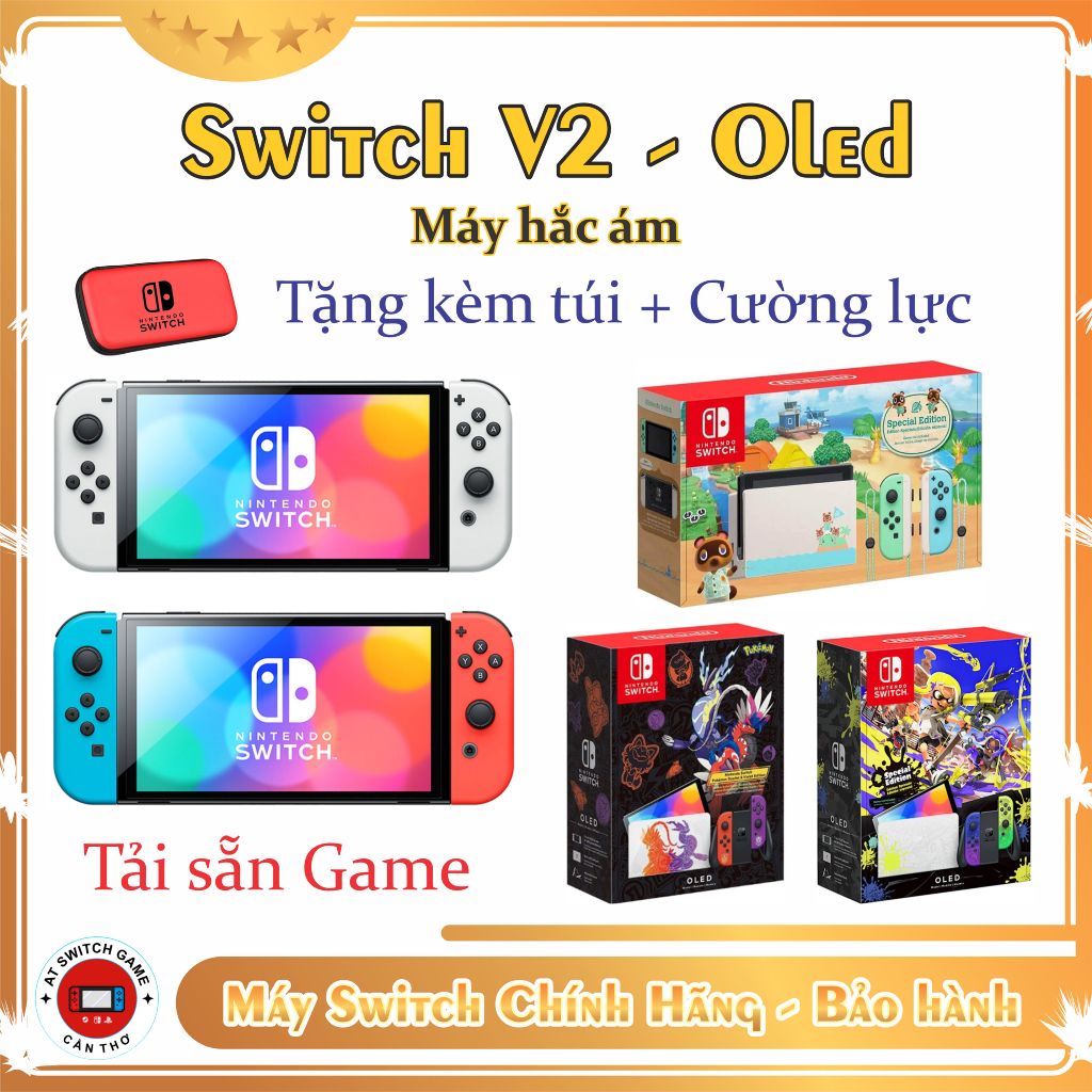 Máy Nintendo Switch Hắc ám cài sẵn Game - Kèm Bảo Hành