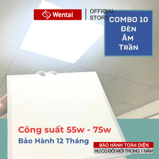  COMBO 10 ĐÈN LED PANEL 50W 60W 75W 60x60cm - Tấm Đèn Âm Trần LED Có Ánh Sáng Trắng 