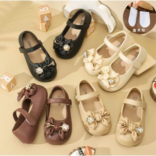 Giày búp bê bé gái đính Nơ, Giày Mary Jane đế bệt cho bé