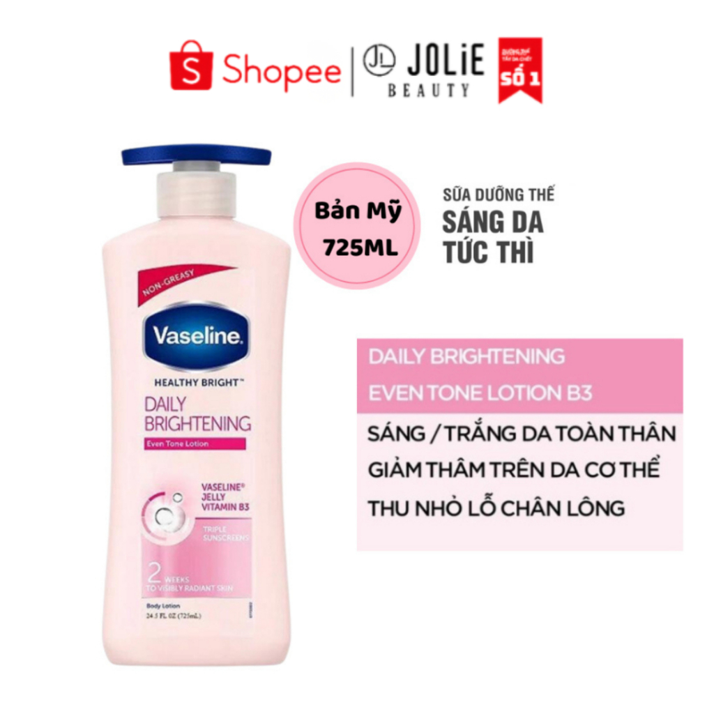 Sữa dưỡng thể trắng da Vaseline Body Lotion UV Lightening 725ml ( Bản Mỹ)