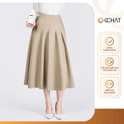 Chân Váy 𝐂𝐂𝐇𝐀𝐓 Dáng Xòe Pheria Bấu Ly Chất Liệu Cao Cấp 15CDS2056XT