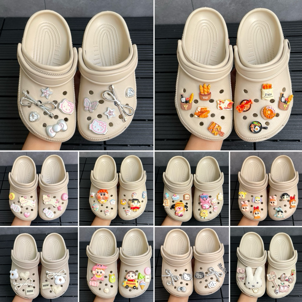 ( KHÔNG CHỮ ) Dép Sục Trà Sữa Quai Hậu Không Thấm Nước ANYA STORE