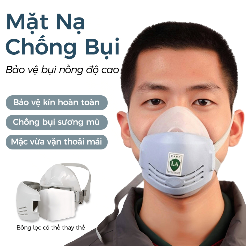 Khẩu trang chống ô nhiễm với bộ lọc PM25 có thể bảo vệ hiệu quả khỏi bụi và vi khuẩn.