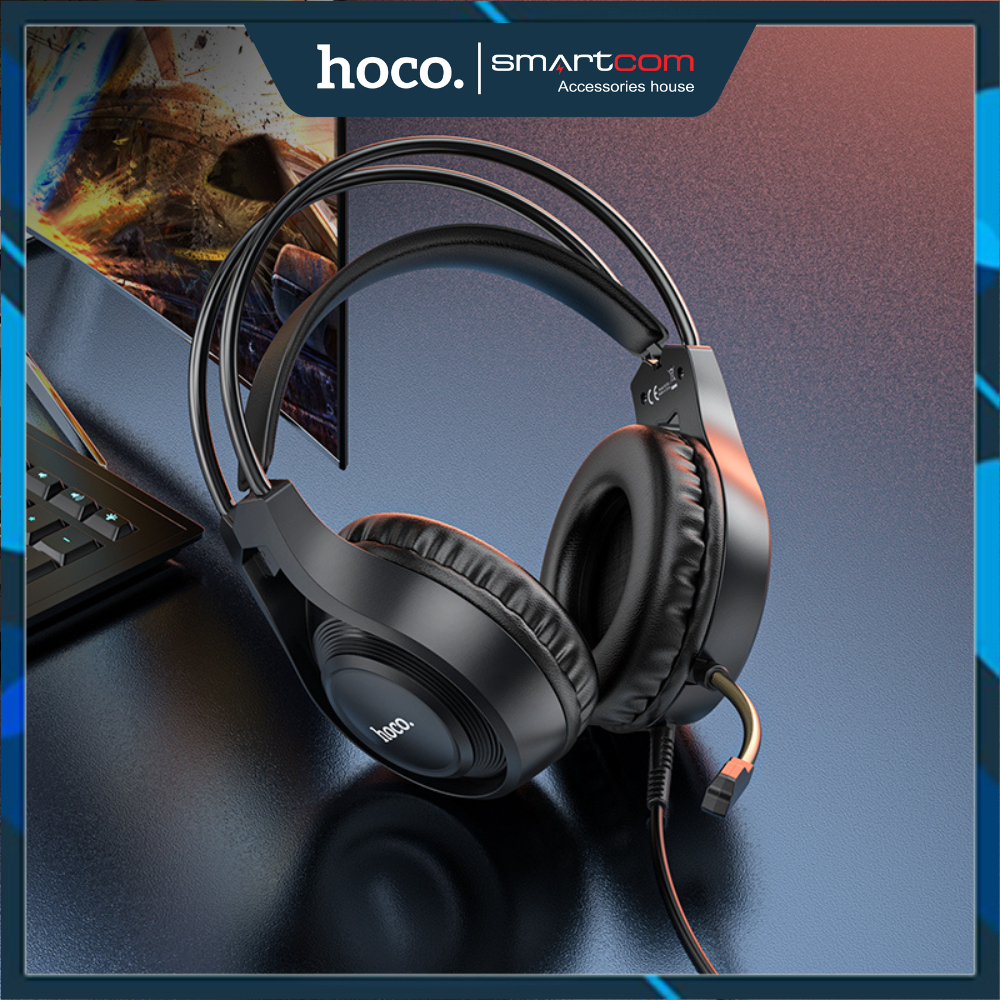 Tai nghe GAMING chụp tai cao cấp Hoco W106 có mic đàm thoại, tích hợp dây cắm máy tính - Bảo hành 12 tháng | BigBuy360 - bigbuy360.vn