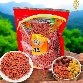  1Kg Kỷ Tử Ninh Hạ  Câu Kỉ Tử  Màu Tự Nhiên Không Nhuộm Hạt To Đều Dùng Pha Trà Tiềm Gà Giúp Đẹp Da Dễ Ngủ Sáng Mắt 
