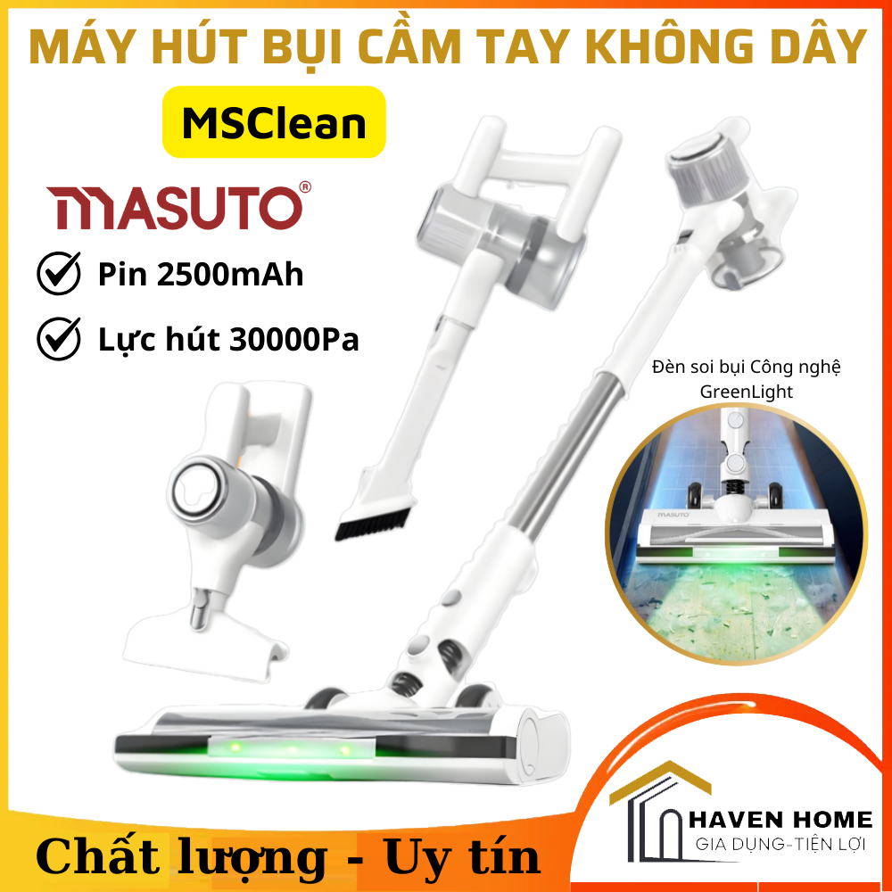 Máy hút bụi quét sàn không dây cầm tay Masuto MSClean