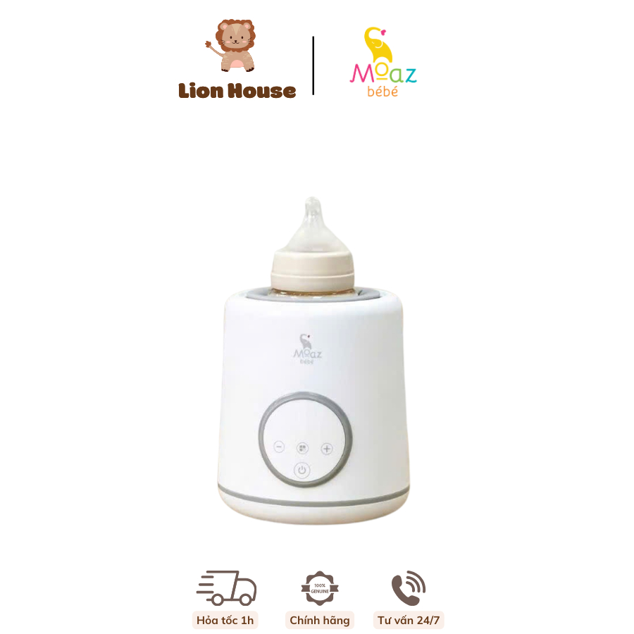 Máy lắc bình sữa và giữ ấm sữa thông minh MB079 Moaz BéBé