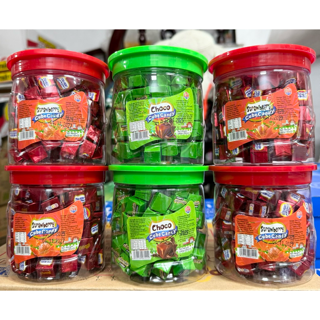 HŨ 100 Viên KẸO CHOCO CUBE Candy