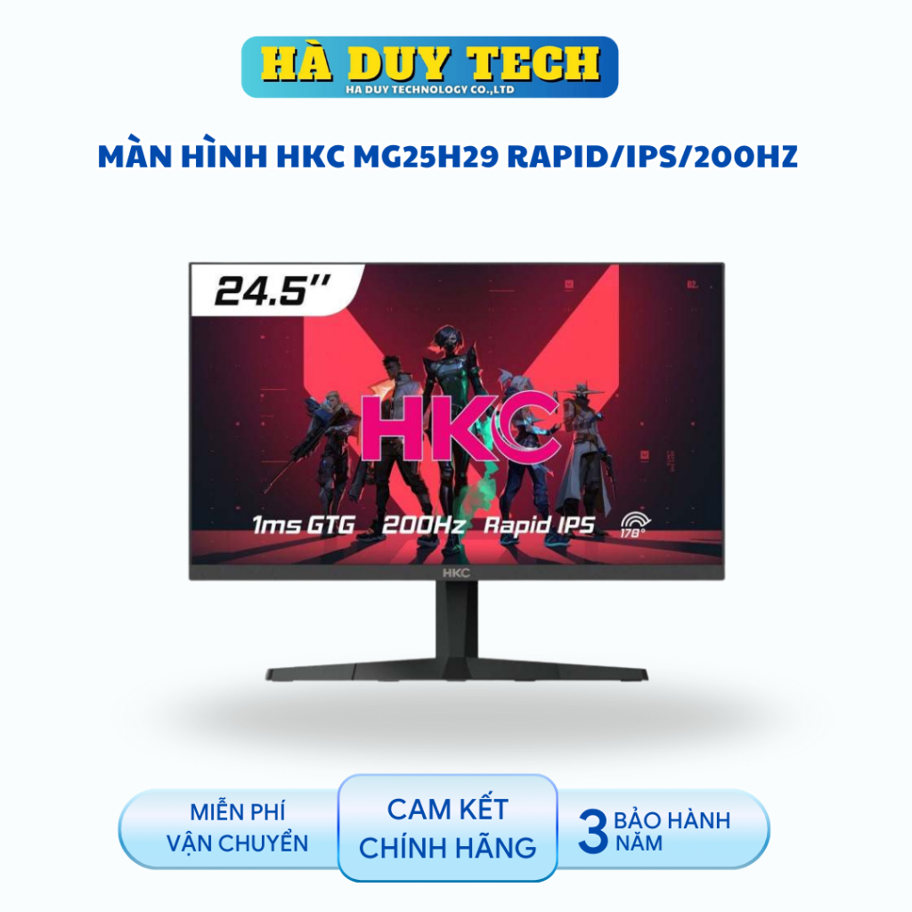 Màn Hình HKC MG25H29 Rapid/IPS/200Hz - Cam Kết Chính Hãng - BH 24T - Hà Duy Tech