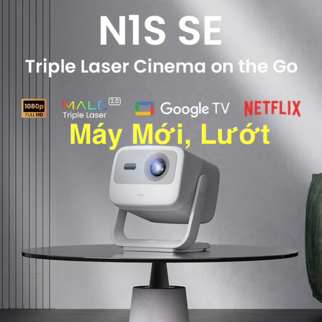 Máy Chiếu Jmgo N1S SE. LikeNew Quốc Tế Google TV, Netflix Chính Chủ, ~1280ansi, Tiếng Việt, Giọng Nó