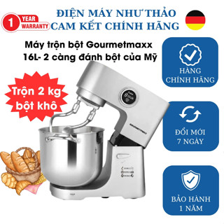  Máy nhào bột công nghiệp GOURMETMAXX 16L 2500W - 2 càng đánh bột - DSP 