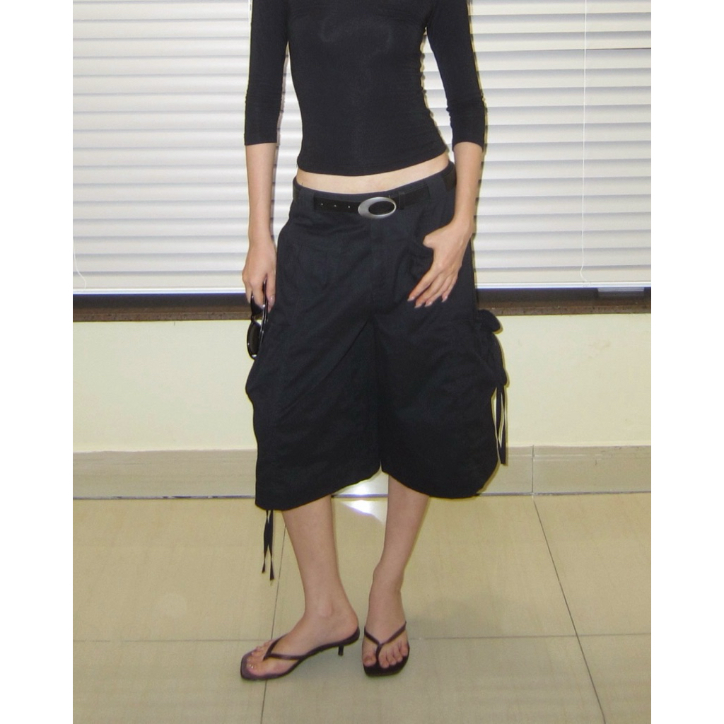 Achieve Peace - REI POCKET PANT quần lửng kaki túi hộp ống rộng