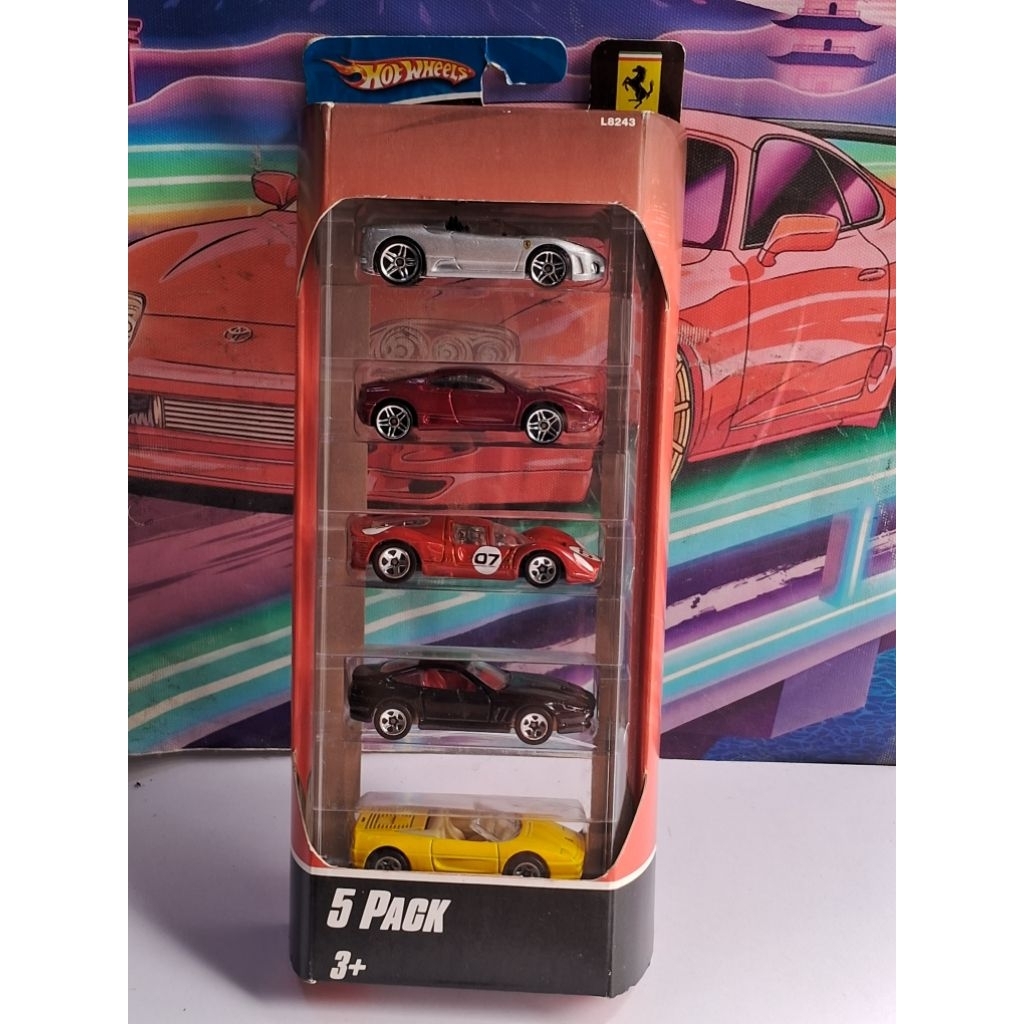 PACK 5 XE HOT WHEELS FERRARI F430 SPIDER  - 360 MODENA  - 330 P4 - 550 MARANELLO - F355 SPIDER