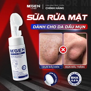 Sữa rửa mặt Da Dầu Mụn MGEN 120ml - Tích hợp đầu mát xa Silicone, làm sạch bả nhờn, hỗ trợ ngừa mụn