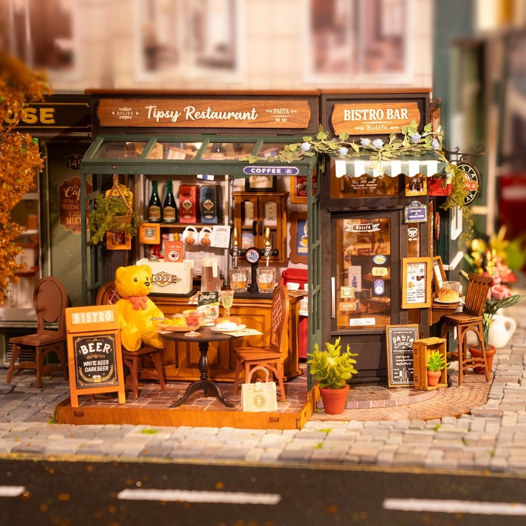 Rolife DIY Miniature House – Tipsy Restaurant DG167 | Mô hình quán ăn – bistro bar thu nhỏ 1:18