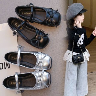 Giày  ( Bệt Mũi Tròn Nơ ) Cho Bé Gái Cao Cấp Da Mềm Đế Nhẹ Phong Cách Thời Trang Mới 2025