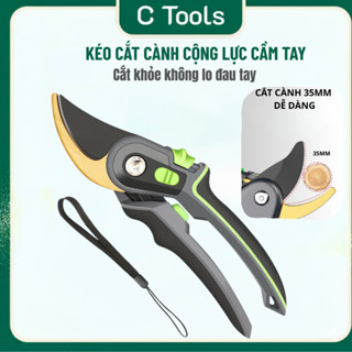 Kéo cắt cành , Kéo cắt cành cộng lực , Kéo cắt cành cây cảnh bonsai cầm tay , Kéo cắt cành cao cấp làm vườn C50
