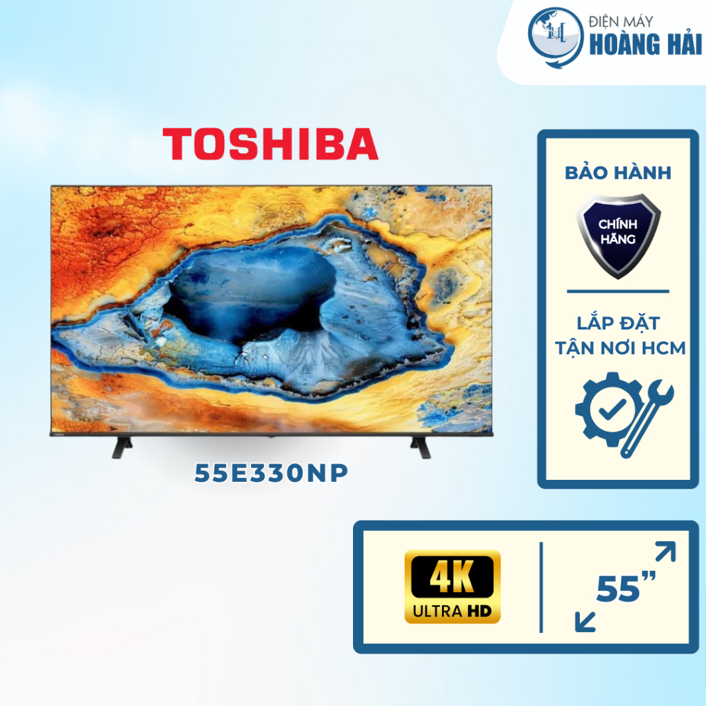55E330NP | Smart Tivi Toshiba 4K 55 Inch 55E330NP, điều khiển giọng nói thông minh