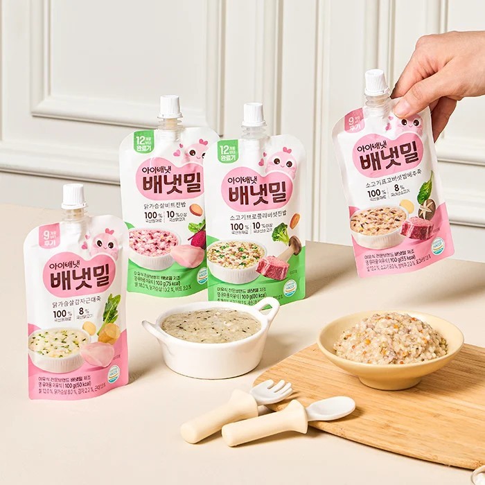 Cháo tươi ăn liền dạng túi mút Ivenet Hàn Quốc - Cho bé 9m+