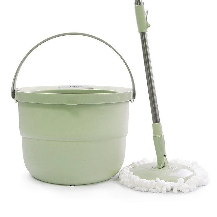 Bộ cây lau nhà xoay LocknLock Mini spin mop màu xanh mint ETM498MIT - Hàng Chính Hãng