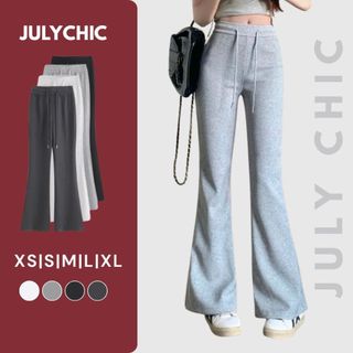   25.12 LIVE GIẢM 22%  Quần ống loe chất liệu nỉ ép 2da kéo dài chân,cạp trễ rút dây phong cách sexy-Q707 