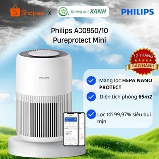 Máy lọc không khí Philips AC0950/10 - Diện tích lọc lên đến 52m2 - Inverter tiết kiệm điện hiệu quả CHÍNH HÃNG