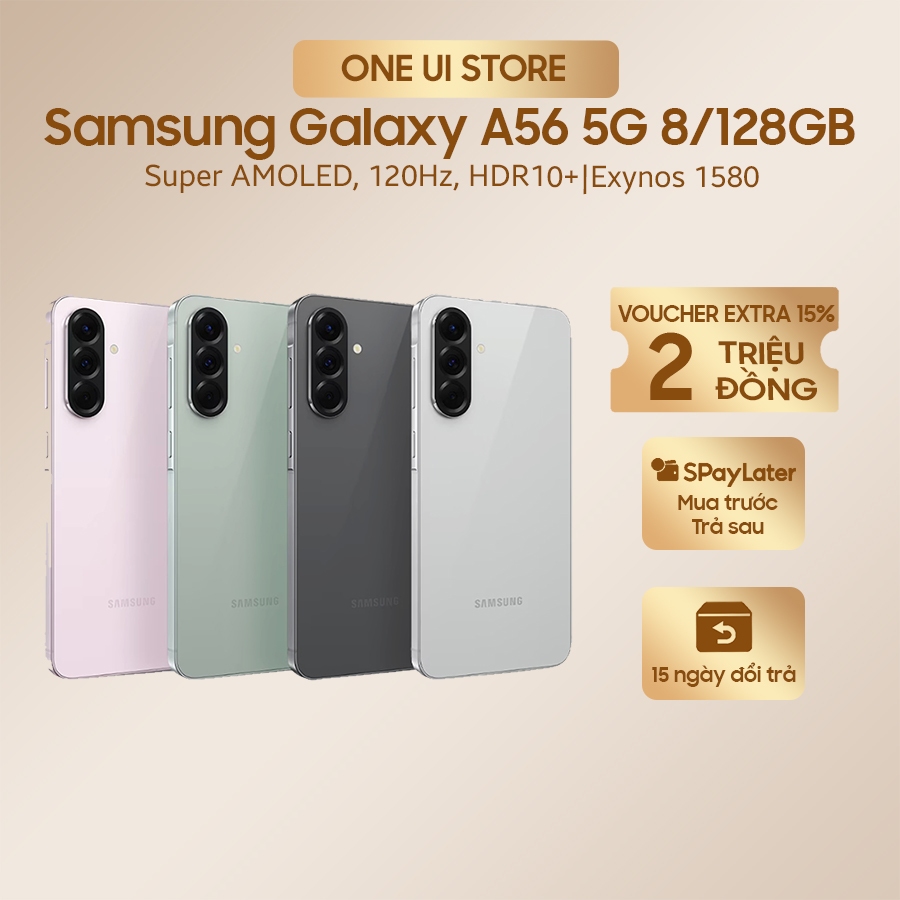 Điện thoại Samsung Galaxy A56 8/128GB 5G Mới 100% chính hãng - ONE UI STORE [hỏa tốc]
